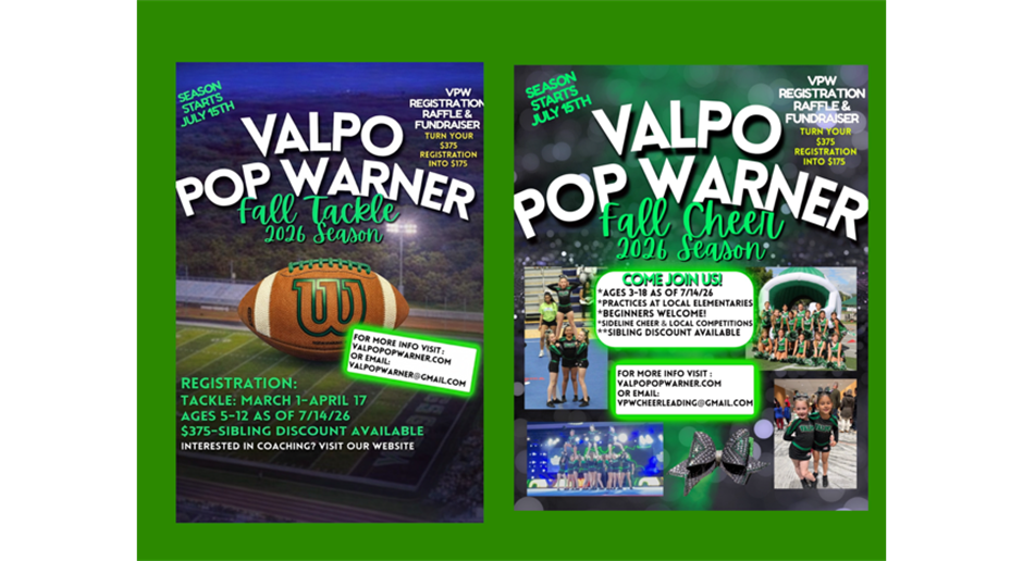 Tackle/Cheer Signup Flyer 2026 Fall